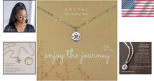 Load image into Gallery viewer, Timeless Compass Pendant Necklace - Sterling Silver/Gold Plated Graduation Gift