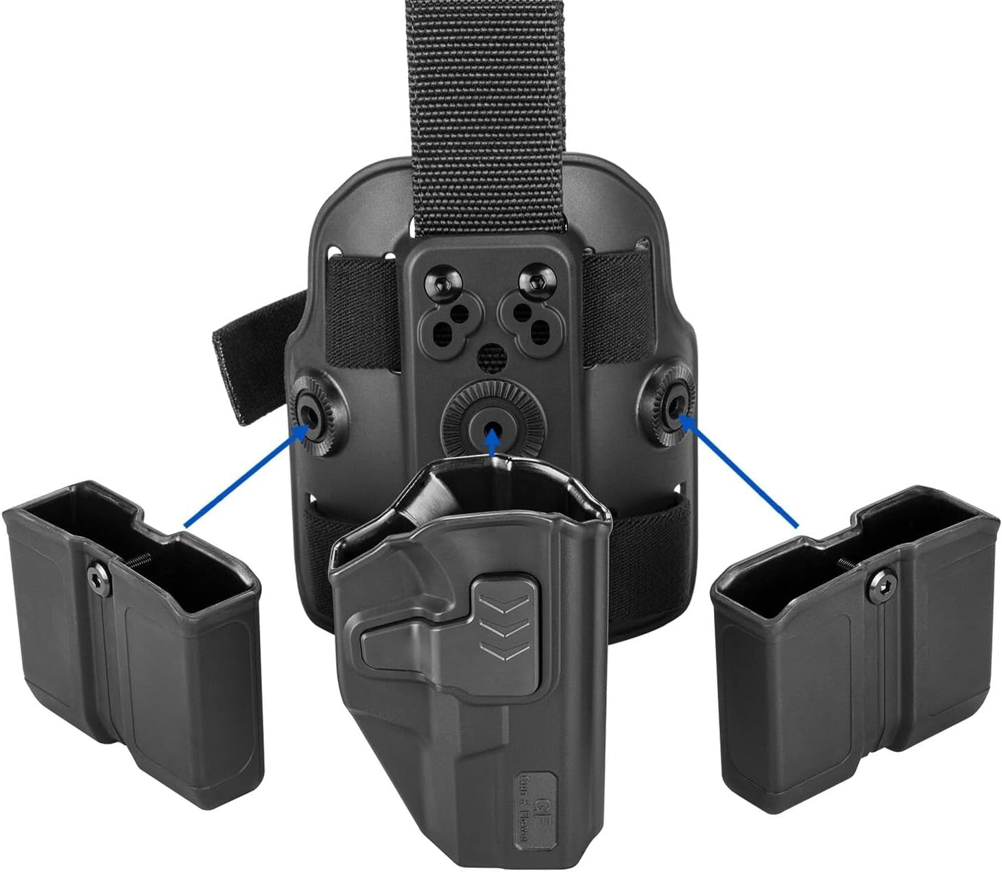 Adjustable Drop Leg Tactical Platform with Thigh Straps & Holster Attachments