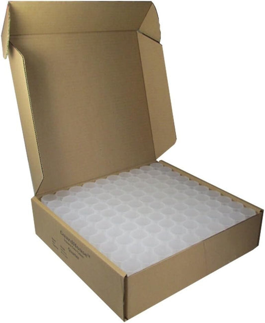 Ergonomic 100-Pack Coin Tubes with Snap-Tight Lids for Easy Viewing & Stacking