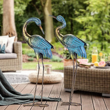 Load image into Gallery viewer, Nestled Elegance: Set of 2 Lifelike Garden Crane Statues - Durable Outdoor Decor