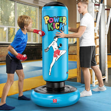 Load image into Gallery viewer, Kids 66-Inch Inflatable Punching Bag Set with Gloves - Fun Gift for Martial Arts
