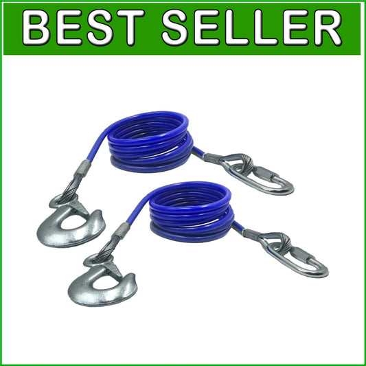 Weather-Resistant 68 Inch Trailer Safety Cables – Pair of 12,000 Lbs Strength