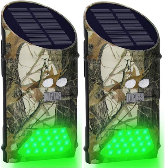Eco-Friendly Motion Sensor Solar Hog Lighting with 20 LED Green Lights - 2 Pack