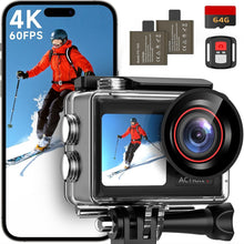Load image into Gallery viewer, Stabilized 4K Action Camera with Wi-Fi &amp; 64GB Card - Perfect for Thrill Seekers