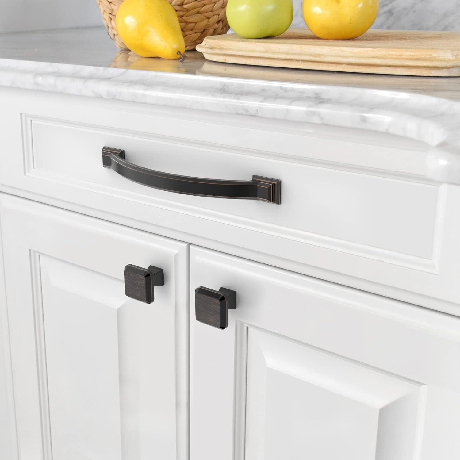 Durable Oil Rubbed Bronze Drawer Pulls - 10 Pack, 5 Inch Ambidextrous Design