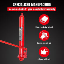 Load image into Gallery viewer, 8 Ton Hydraulic Long Ram with Single Piston Pump - Versatile Clevis Base, Red