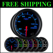 Load image into Gallery viewer, Customizable 7 Color 100 PSI Oil Pressure Gauge - Clear Lens &amp; Easy Installation