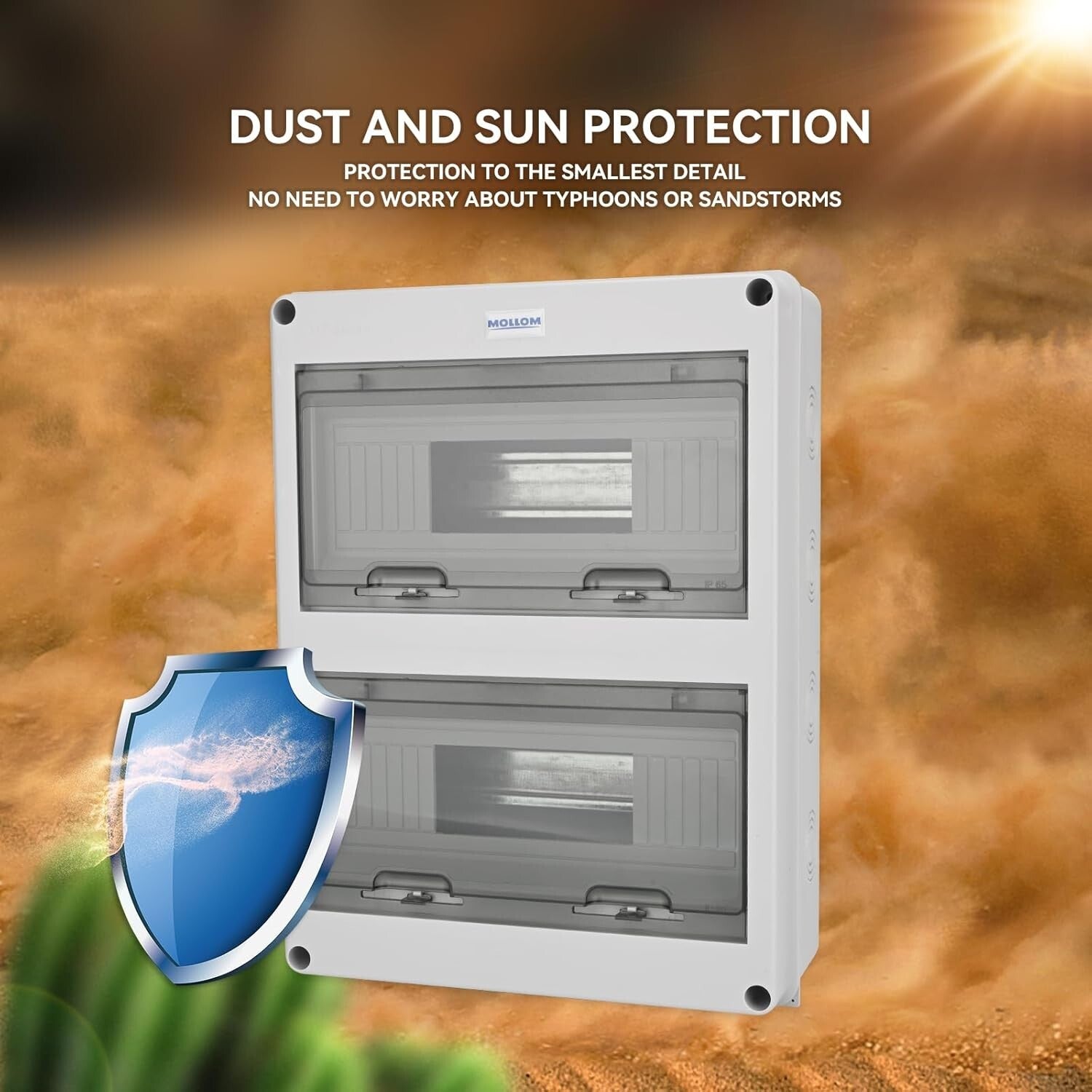 IP65 Rated 24-Way Circuit Breaker Box in Durable PC+ABS Material - Easy Install