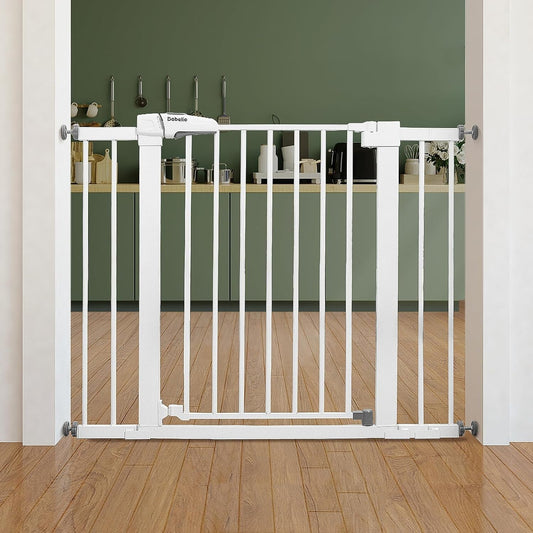 Adjustable Pressure Mounted Baby Gate: Fits Narrow & Wide Openings, 30'' Tall
