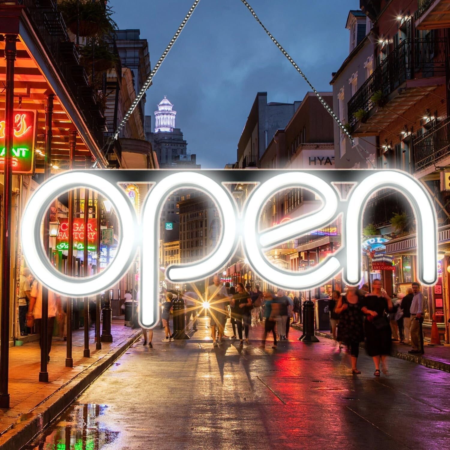 16x6 Energy-Saving LED Open Sign with Double-Sided Open/Closed Display