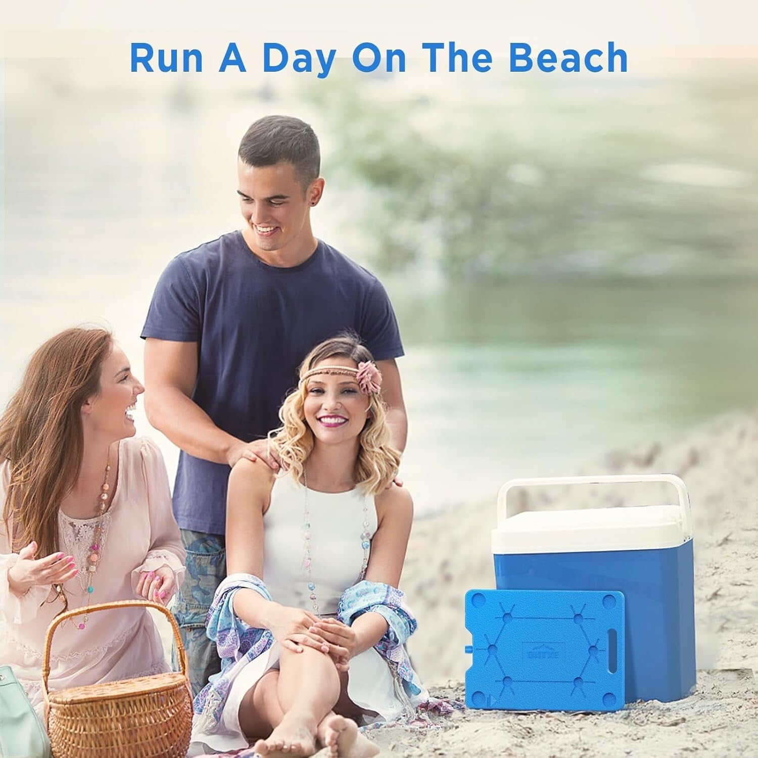 BPA-Free Ice Packs for Coolers - 18-Hour Cold Retention - 0.6 Inch Slim