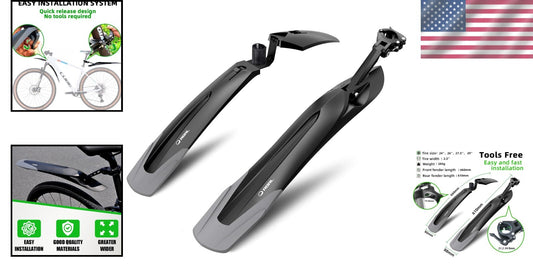 Stylish Bicycle Mudguard with TPE Rubber - All-Weather Protection 24-29 Inch