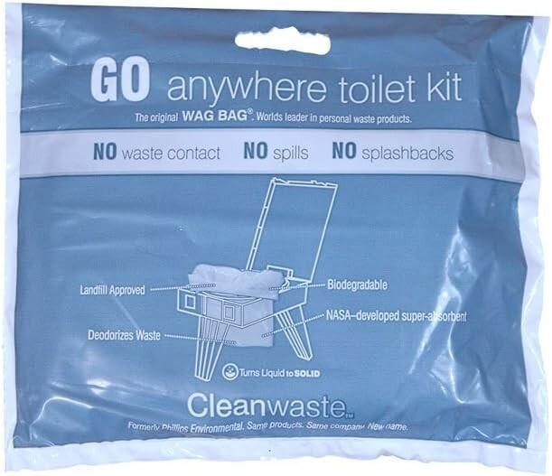 50-Pack Original Wag Bag Portable Toilet Kit with NASA Odor Control Powder