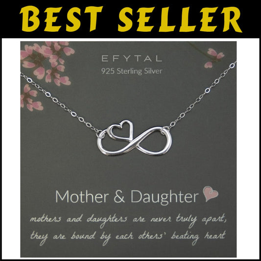 Elegant Dainty Infinity Necklace for Moms and Daughters - Gift Box Included