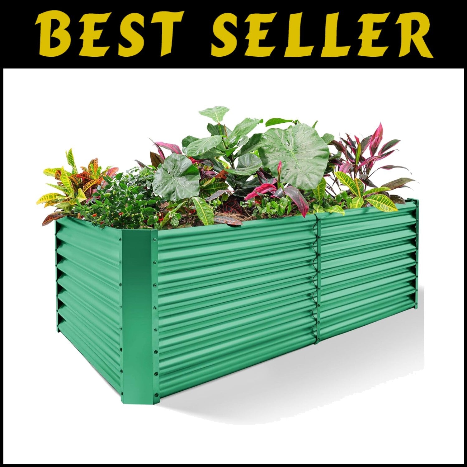 Eco-Friendly 8×4 ft Galvanized Raised Bed - 24-Inch Depth for Optimal Growth