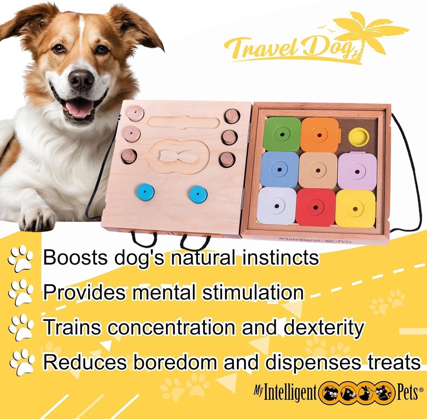 Durable Portable Dog Puzzle Toy & Slow Feeder - Enhance Play & Health Anywhere