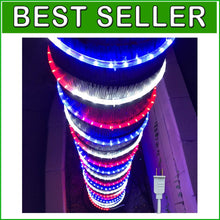 Load image into Gallery viewer, 50ft Waterproof LED Rope Lights - Perfect for 4th of July, Christmas &amp; Weddings