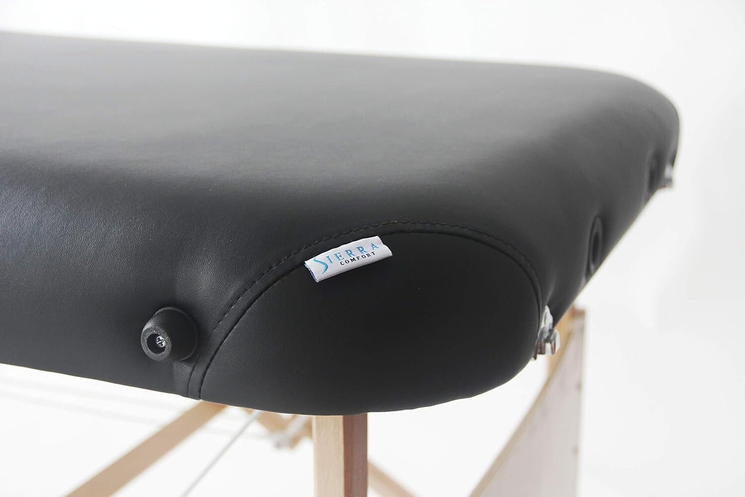 Elegant Black Portable Massage Table - Easy to Clean PU Leather & High Stability