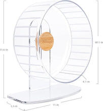 Load image into Gallery viewer, Super Silent 11-Inch Hamster Exercise Wheel with Adjustable Stand for Quiet Play
