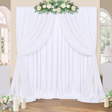Load image into Gallery viewer, Premium White Backdrop Curtain Panels - 4 x 5ft x 10ft for Photography and Decor