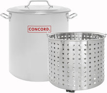 Load image into Gallery viewer, Versatile 40QT Stainless Steel Stockpot with Steamer Basket - Ideal for Boiling