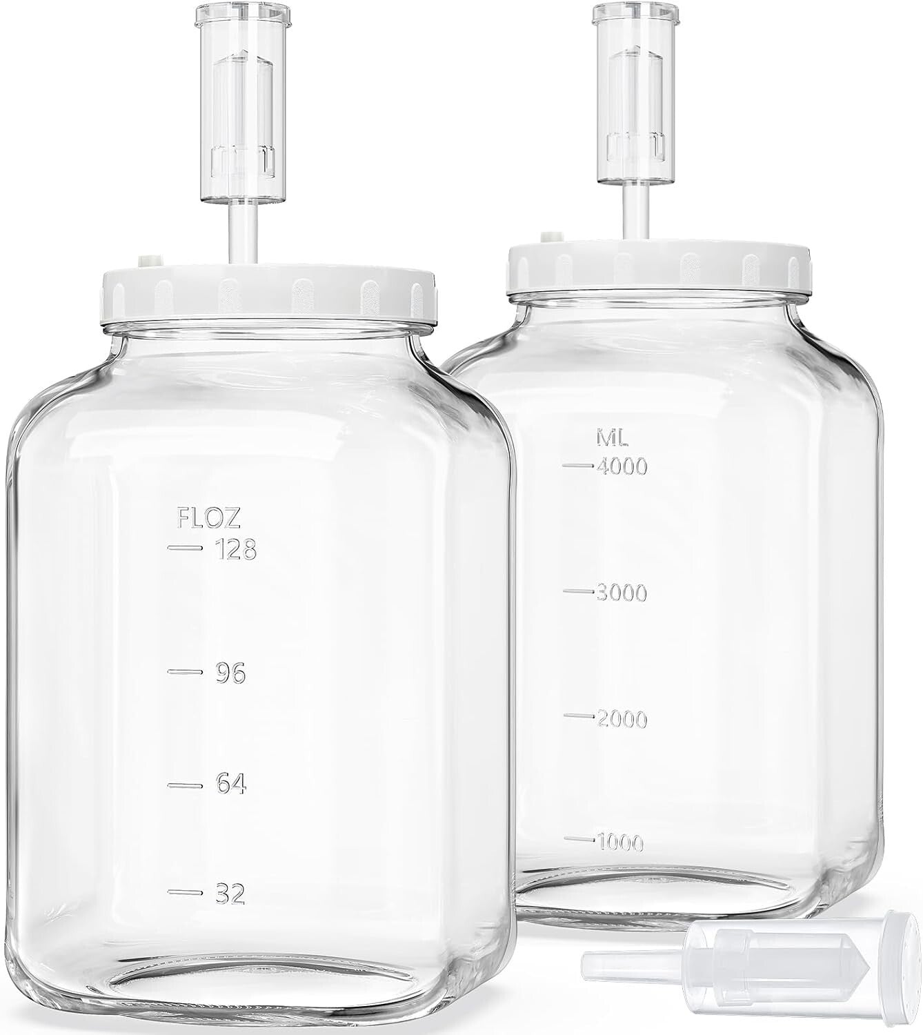 Dishwasher Safe 1.5 Gallon Fermentation Jar Set with Airtight Lids - 2 Pack