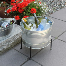 Load image into Gallery viewer, Multi-Purpose 50 Gallon Galvanized Steel Tub – Ideal for Garden &amp; Entertaining