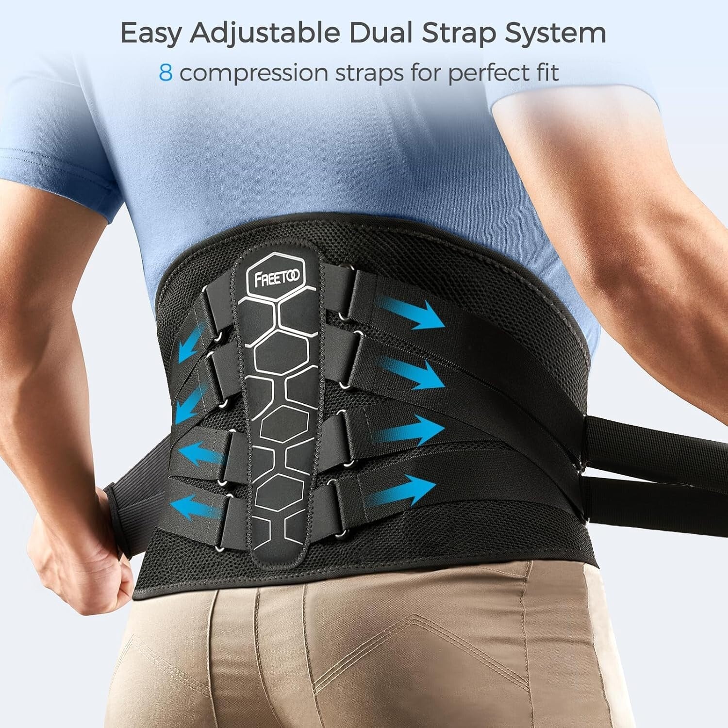 Ergonomic Pulley System Back Brace for Instant Lumbar Pain Relief - Size M