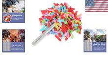 Load image into Gallery viewer, Colorful Tissue Paper Confetti Wands - 40 Pack for Birthdays &amp; Graduations