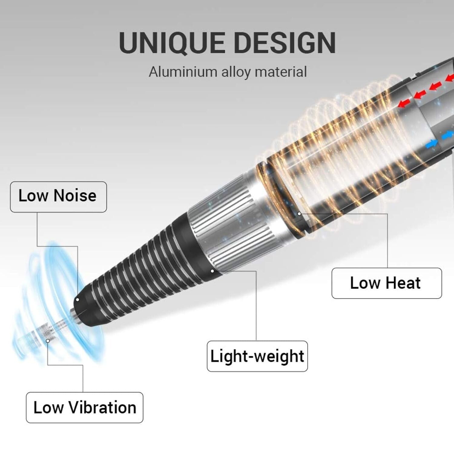 Versatile Rechargeable Nail Drill with Automatic Safety and High Quality Torque