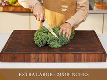 Load image into Gallery viewer, Elegant Walnut Wood Chopping Board 24x18x2 In - Perfect Gift for Cooking Lovers