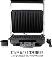 Load image into Gallery viewer, Compact Electric Panini Press with Automatic Timer - Ideal for Small Spaces