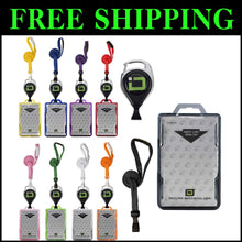 Load image into Gallery viewer, Secure RFID Shielded Badge Holder with Lanyard &amp; Reel - Multi-Card Access