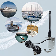 Load image into Gallery viewer, Compact VHF Marine Antenna for 156-163MHz with Coax Cable &amp; Easy Install Kit