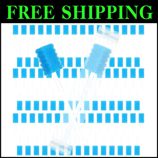 500 Bulk Disposable Sponge Swabs for Oral Hygiene - Perfect for Elderly Care