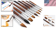 Load image into Gallery viewer, Professional 9pc Watercolor Brush Set with Ergonomic Handles &amp; Extended Needles