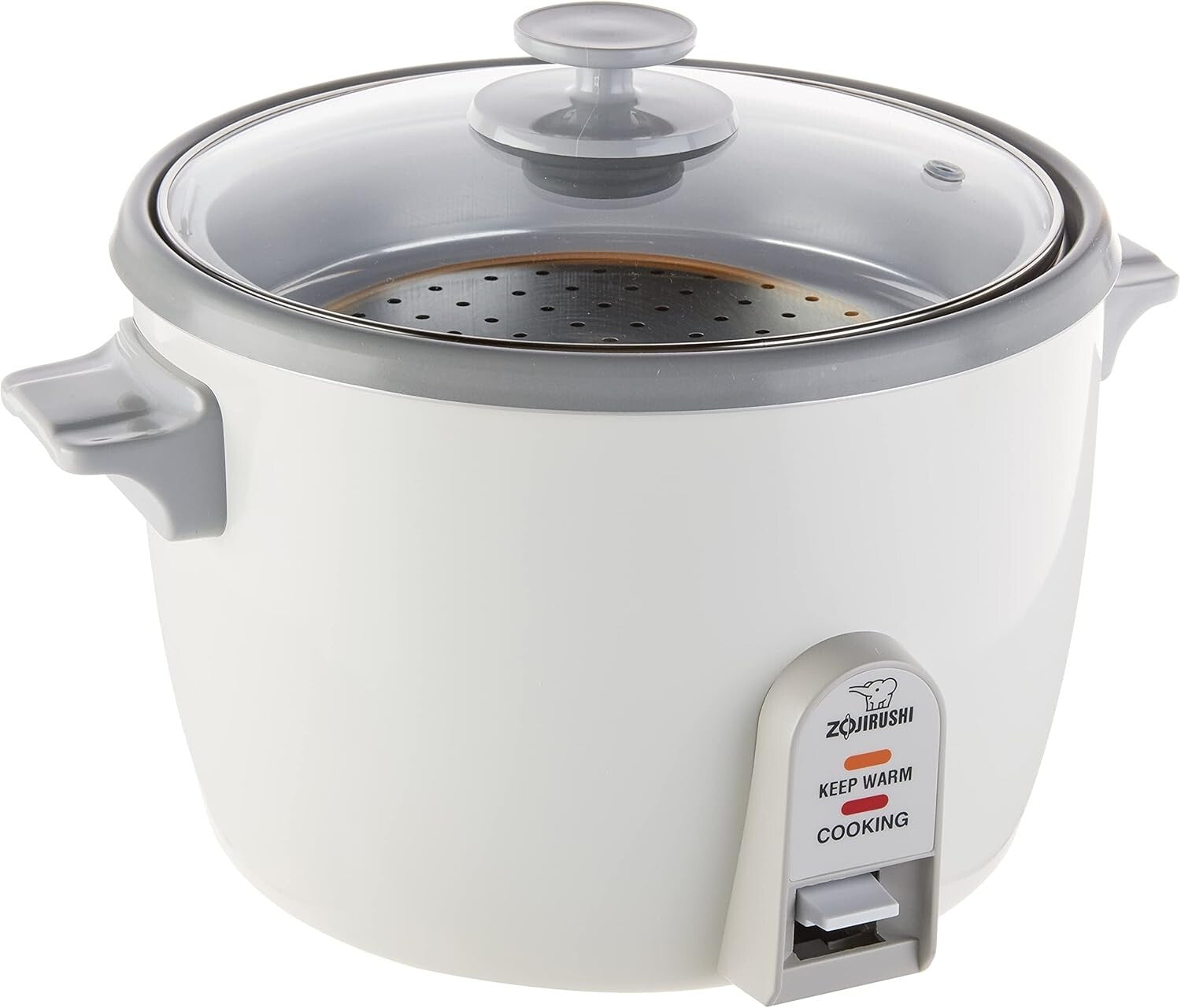 Effortless 10-Cup Rice Cooker with Stainless Steel Lid and One-Switch Control