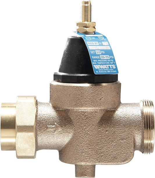 Adjustable 3/4" Water Pressure Reducing Valve, Max 400 PSI for Home & Business