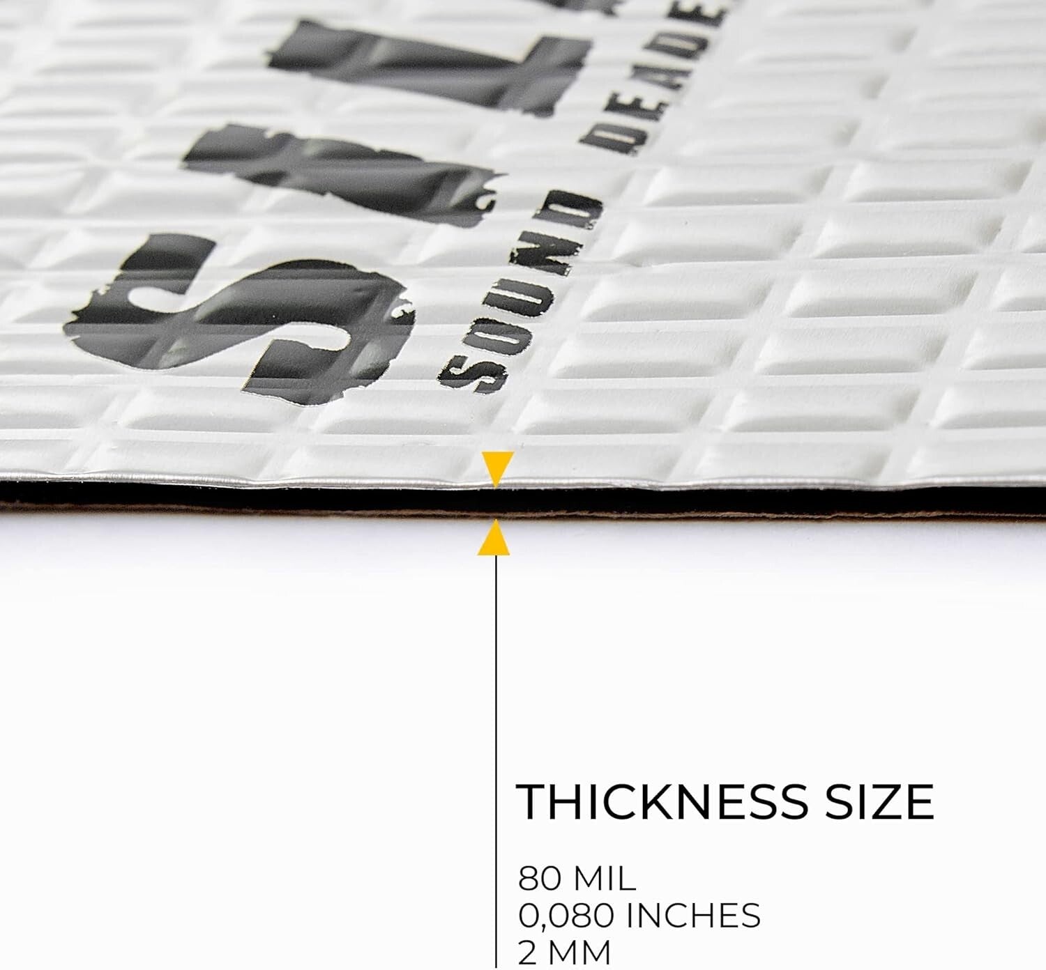 Easy Install 80 Mil Noise Insulation Mat - 36 Sqft Butyl Soundproofing Solution