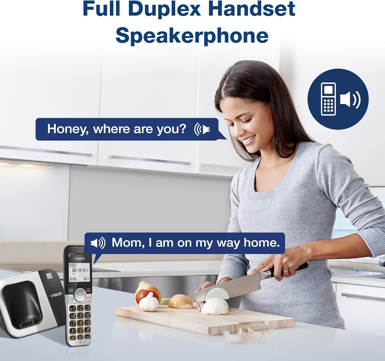 DECT 6.0 2-Handset Cordless Phone with Caller ID and Quiet Mode for Easy Use