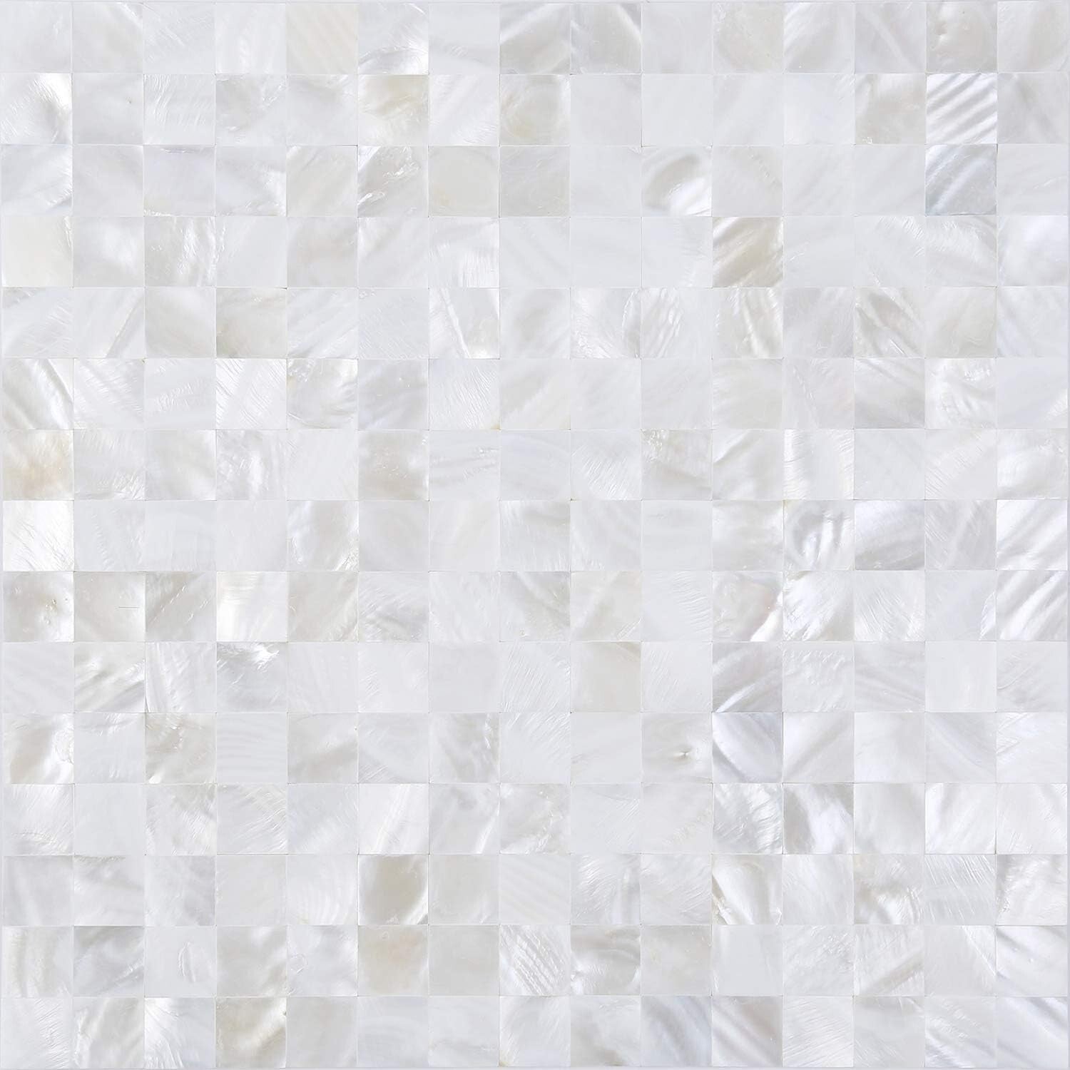 Water-Resistant 12" x 12" Mother of Pearl Shell Tiles for Stylish Renovations