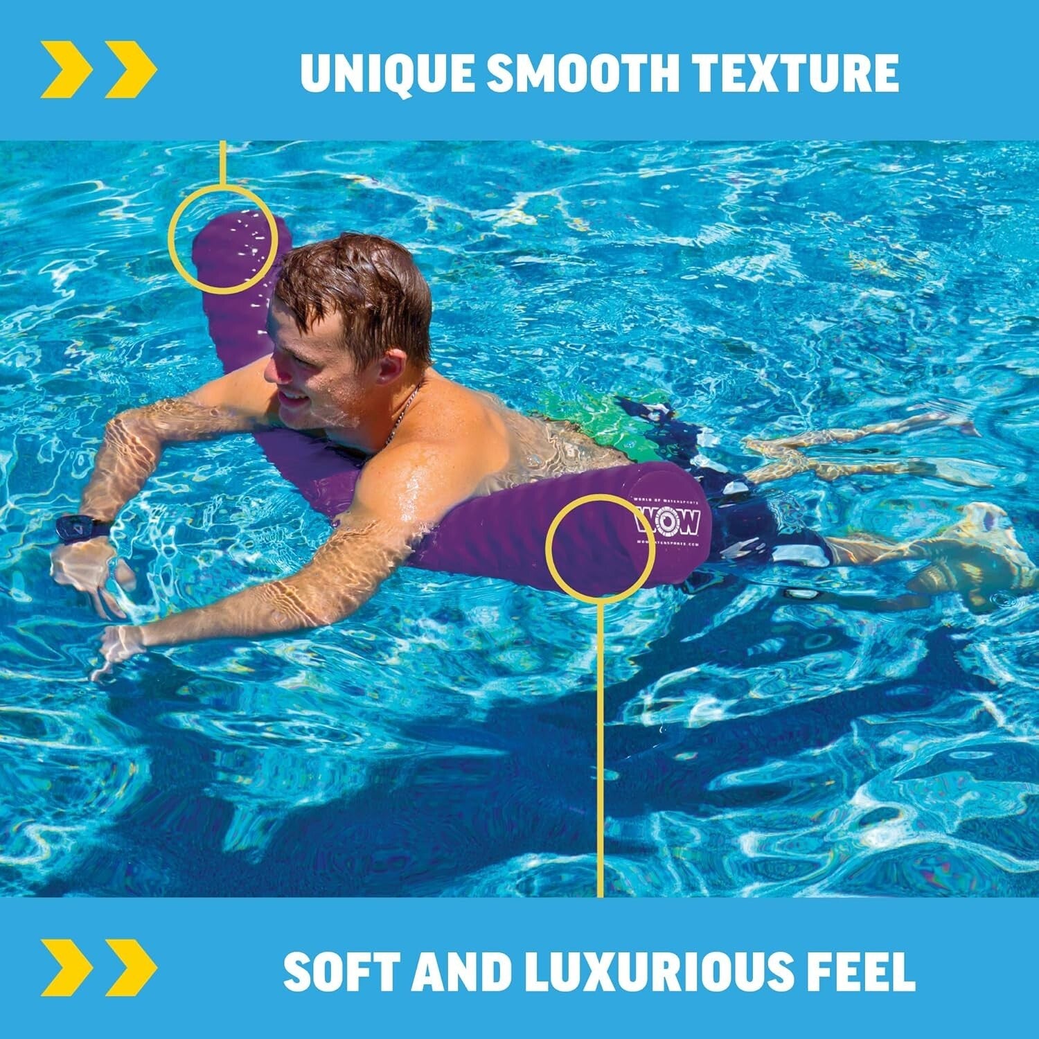 Durable 46" Foam Pool Noodle with Comfort Grip - Perfect for Lakes & Pools
