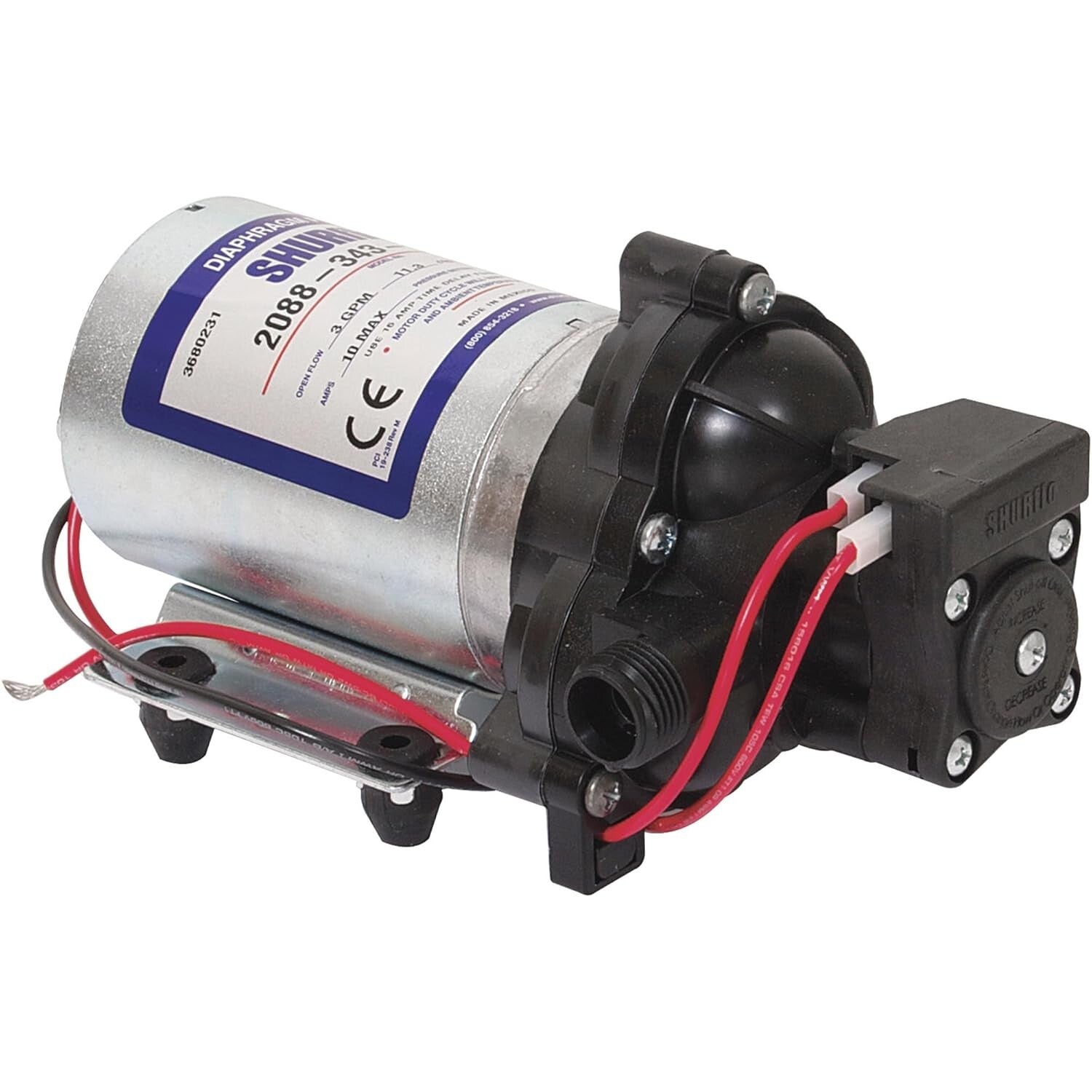 Powerful Self-Priming Water Pump - 12 Volt, Compact Design for Heavy Duty Tasks