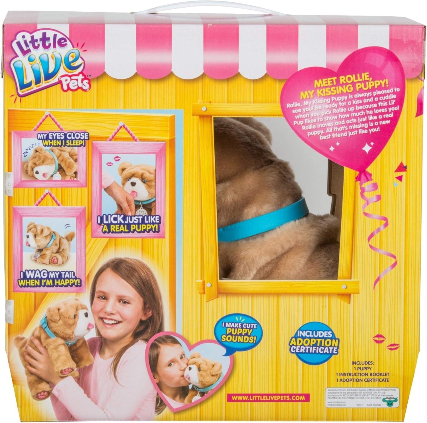 My Kissing Puppy Rollie - Interactive 25+ Sounds with Adoption Certificate