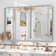 Load image into Gallery viewer, 48x30 Lightweight Silver Framed Mirror - Perfect for Bathrooms &amp; Dress Rooms