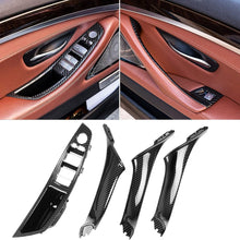 Load image into Gallery viewer, 7PCS BMW F10 F11 Door Handle Kit with Carbon Fiber Switch Panels - 2010-2016