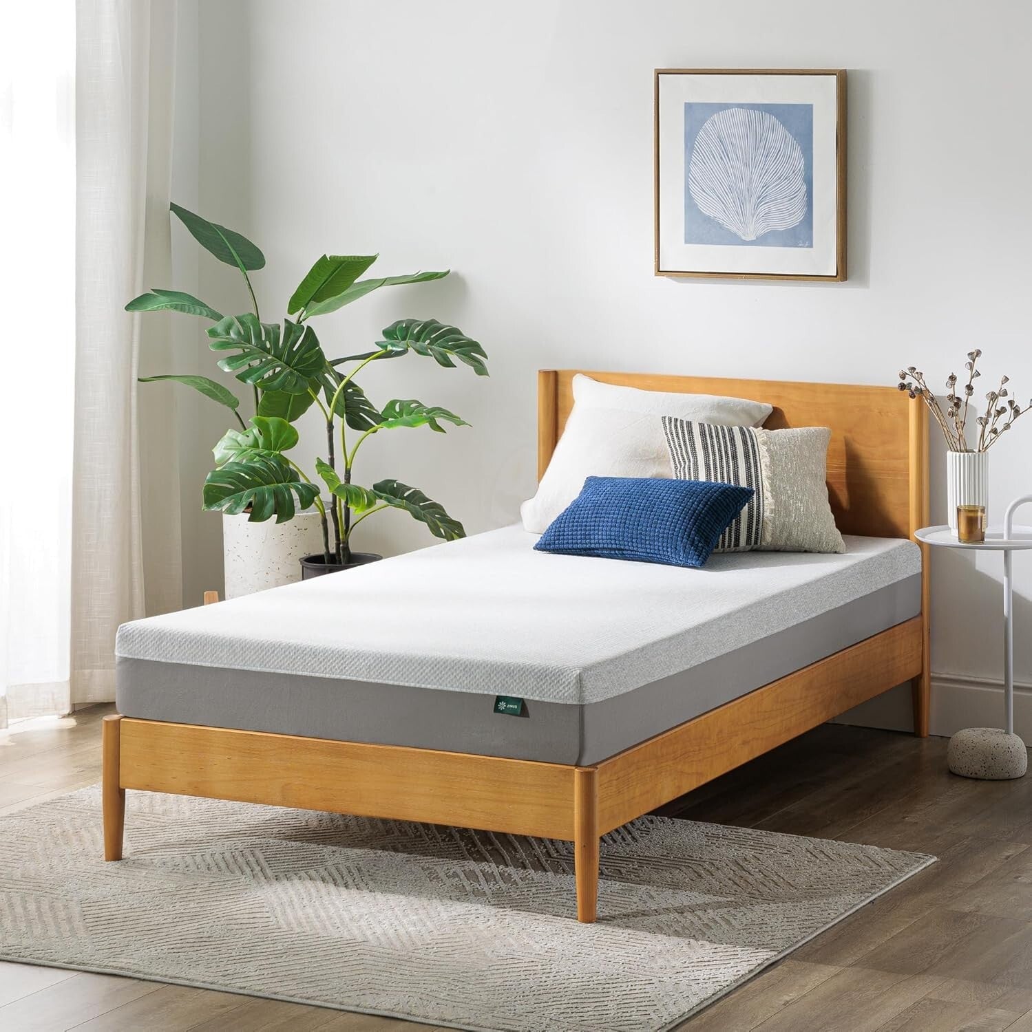Breathable Twin 6-Inch Memory Foam Mattress with 7-Zone Comfort for Better Sleep