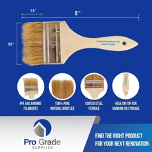 Load image into Gallery viewer, 3-Inch Disposable Chip Paint Brushes - Perfect for Painting &amp; Staining (96 Pcs)