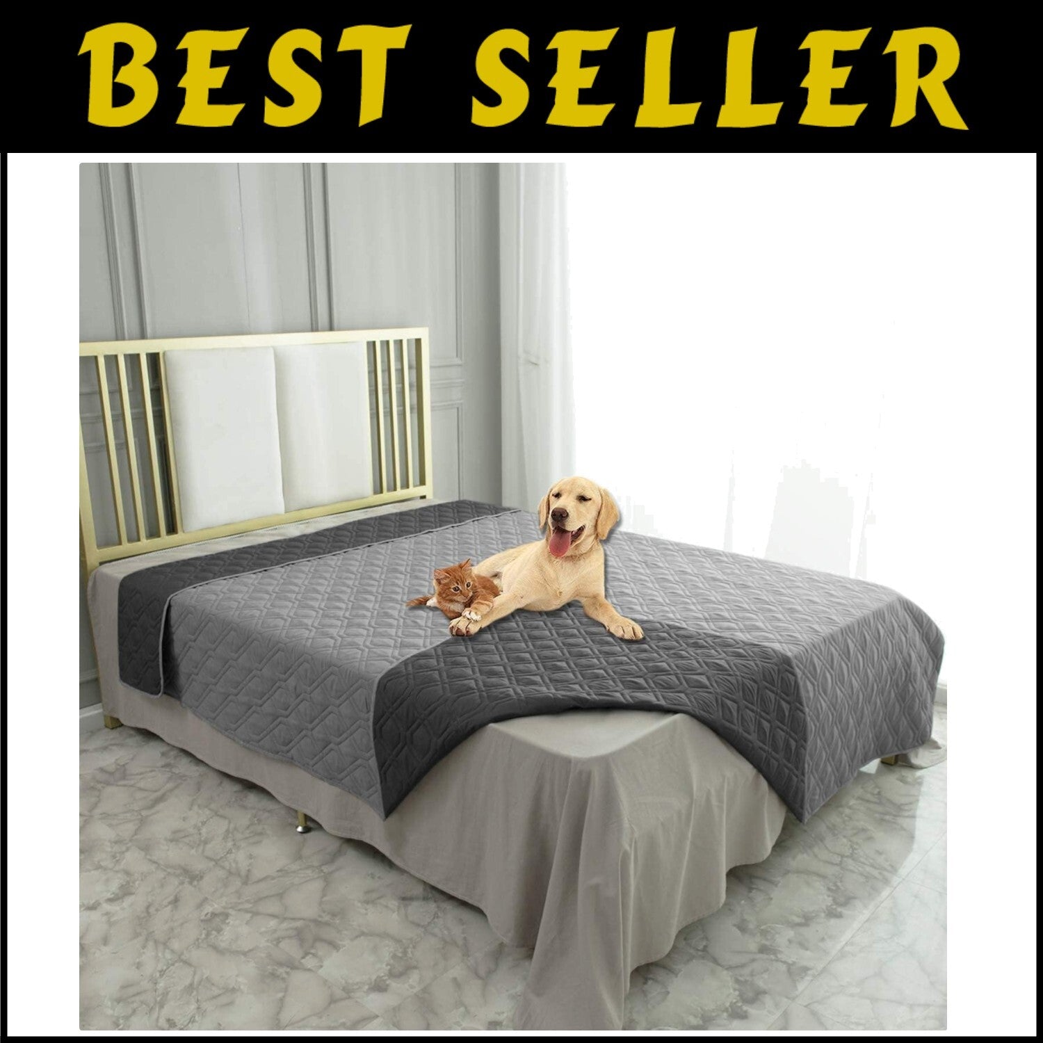 Elegant Microfiber Pet Blanket for Furniture - Waterproof and Reversible Design