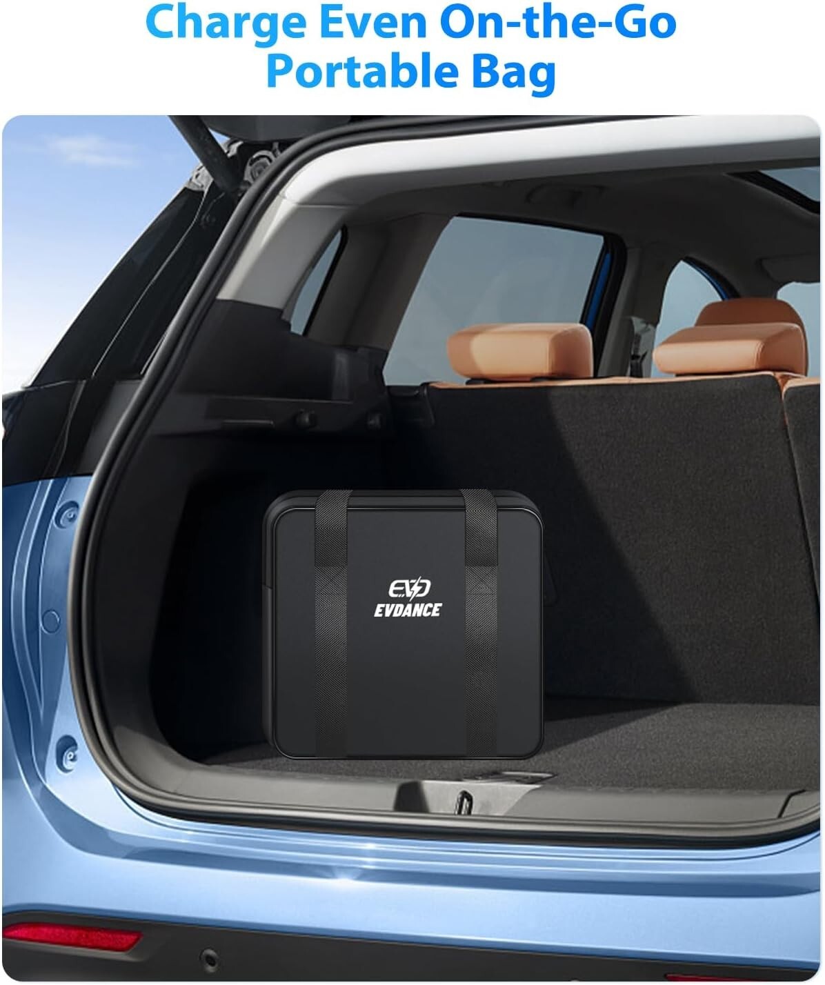 Lightweight 7lb Portable EV Charger for J1772 Vehicles - Fast Charging Solution